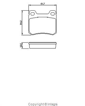 Klocki hamulcowe Bosch 20758 13,5 0 986 466 874 BOSCH